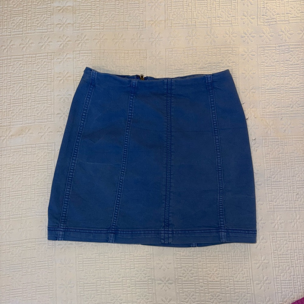 Free People Indigo Mini Skirt